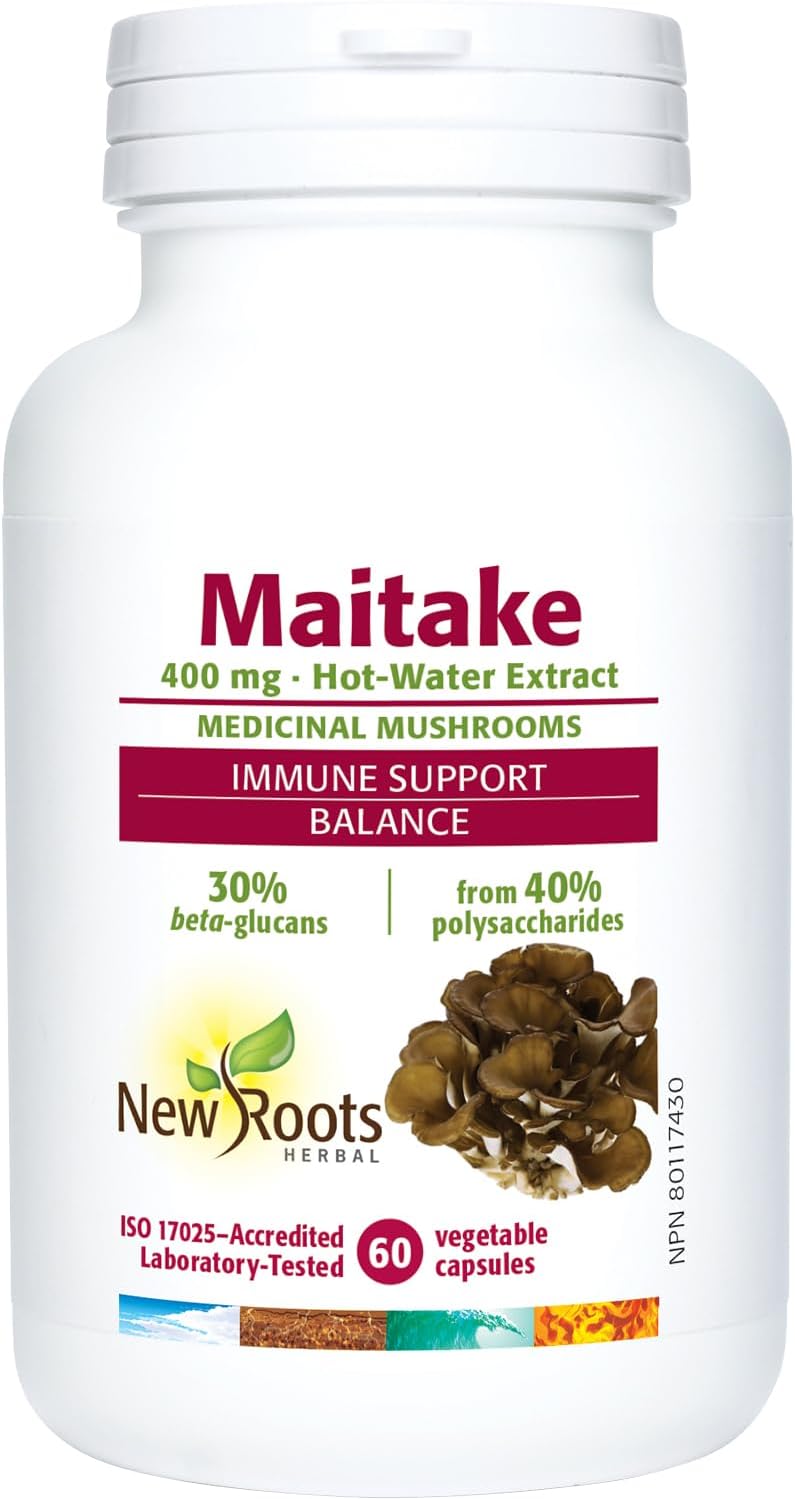 New Roots Herbal Maitake Immune Support 60 Capsules Amazon.ca