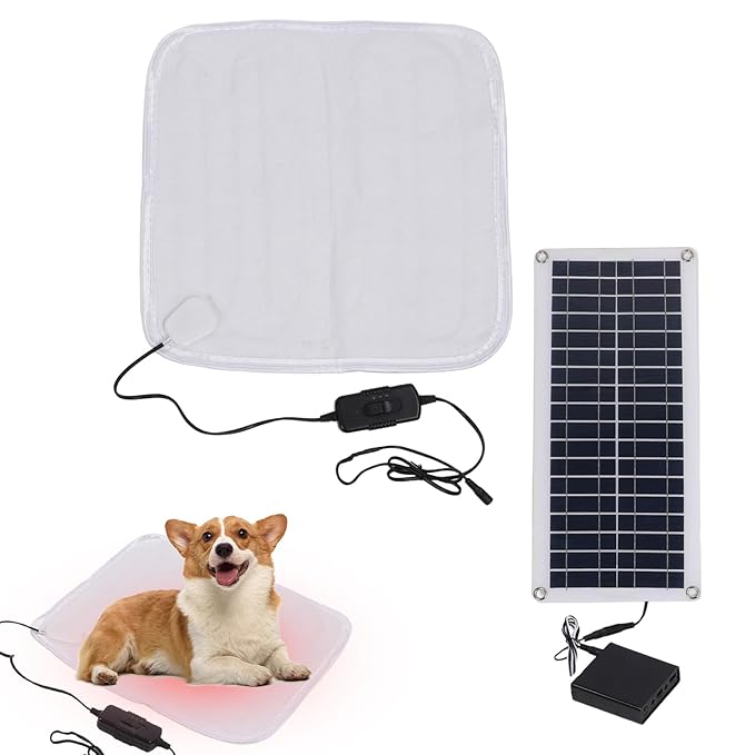 100W Solar Pet Heating Pad, 12V Waterproof Thermal Warming Mat