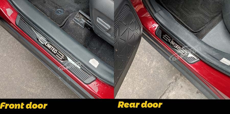 GZBFTDH Car Accessories Door Sill Protector, for Toyota Corolla Cross Kick Panels Threshold Guard Scuff Plate, Auto Parts Door Entry Guard (Limited)