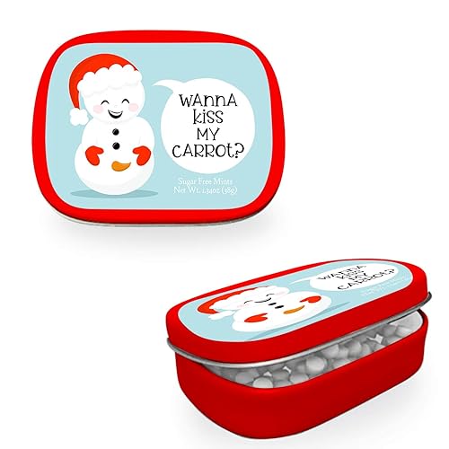 Miniatura 5 de Kiss My Carrot Snowman Candy Mints - Regalos de elefante blanco para adultos regalos de broma de Navidad para mujeres regalos traviesos para él y