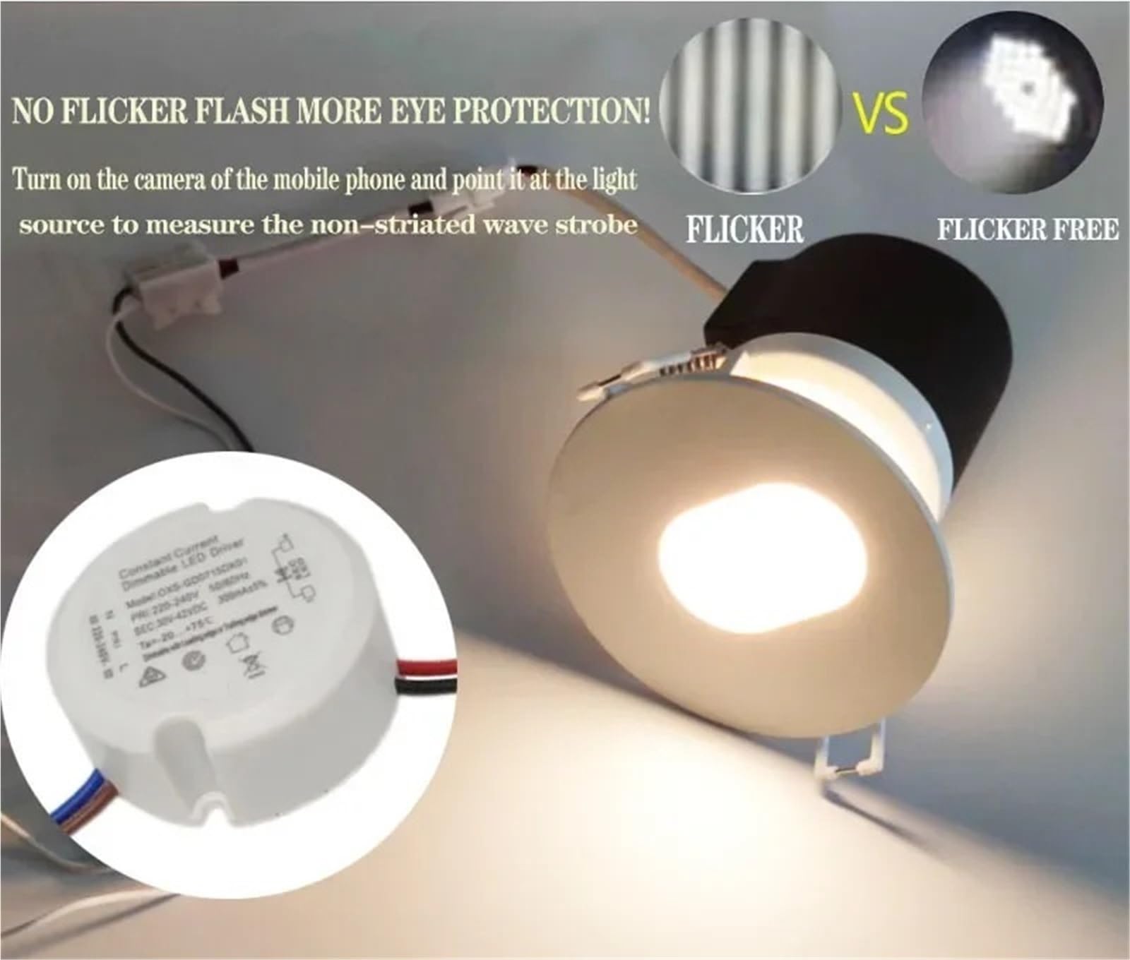 Driver LED Triac dimmerabile circolare 27-42V Uscita 7-15W 150mA-450mA Faretto da soffitto Alimentazione senza sfarfallio Alta Affidabilità(27-42V 300mA)