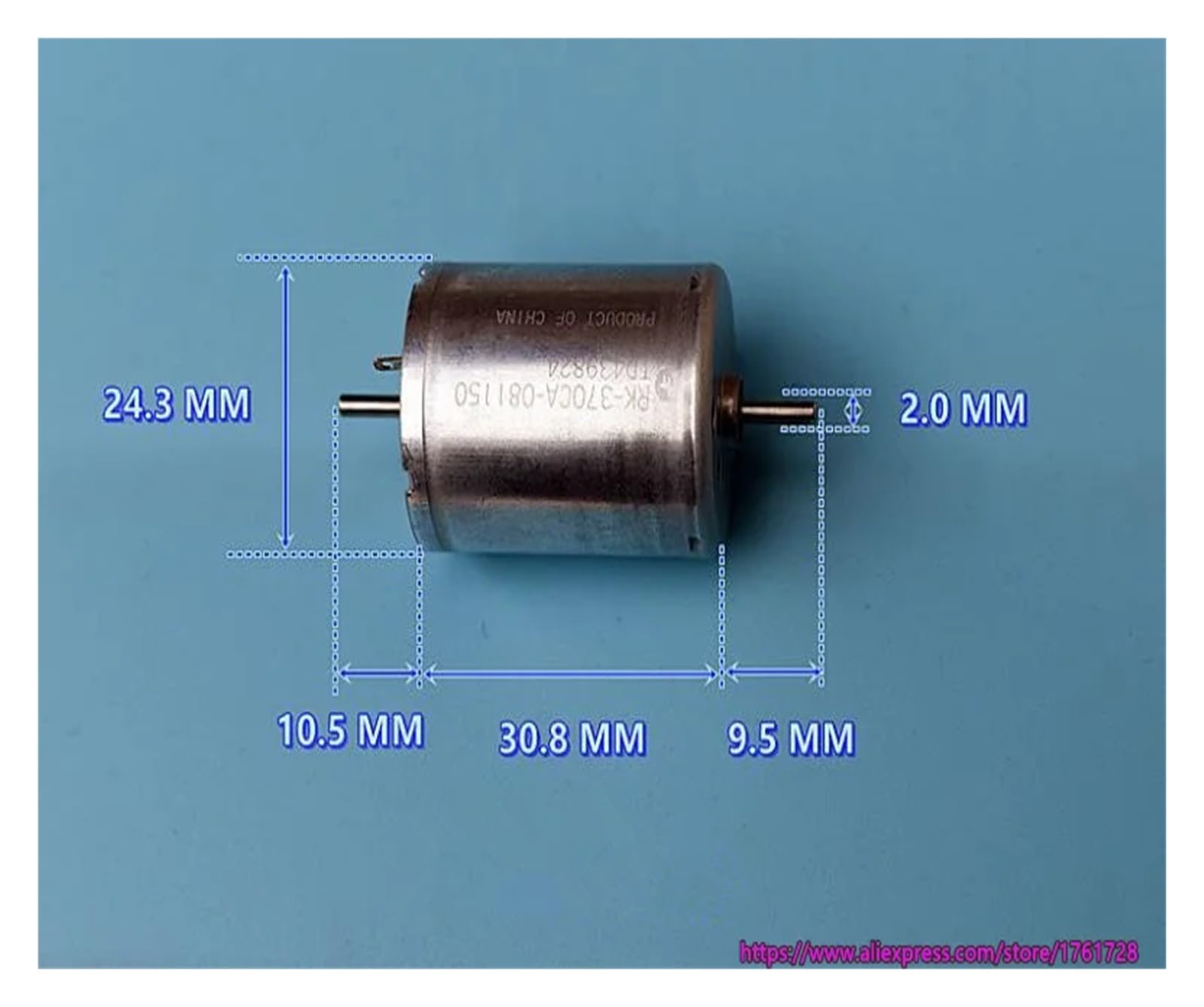 TSIOHKBS 24V 3500rpm RK-370CA 370 DC Electronic Starter Dual Shaft Long Lifetime Carbon Brush Electronic Starter