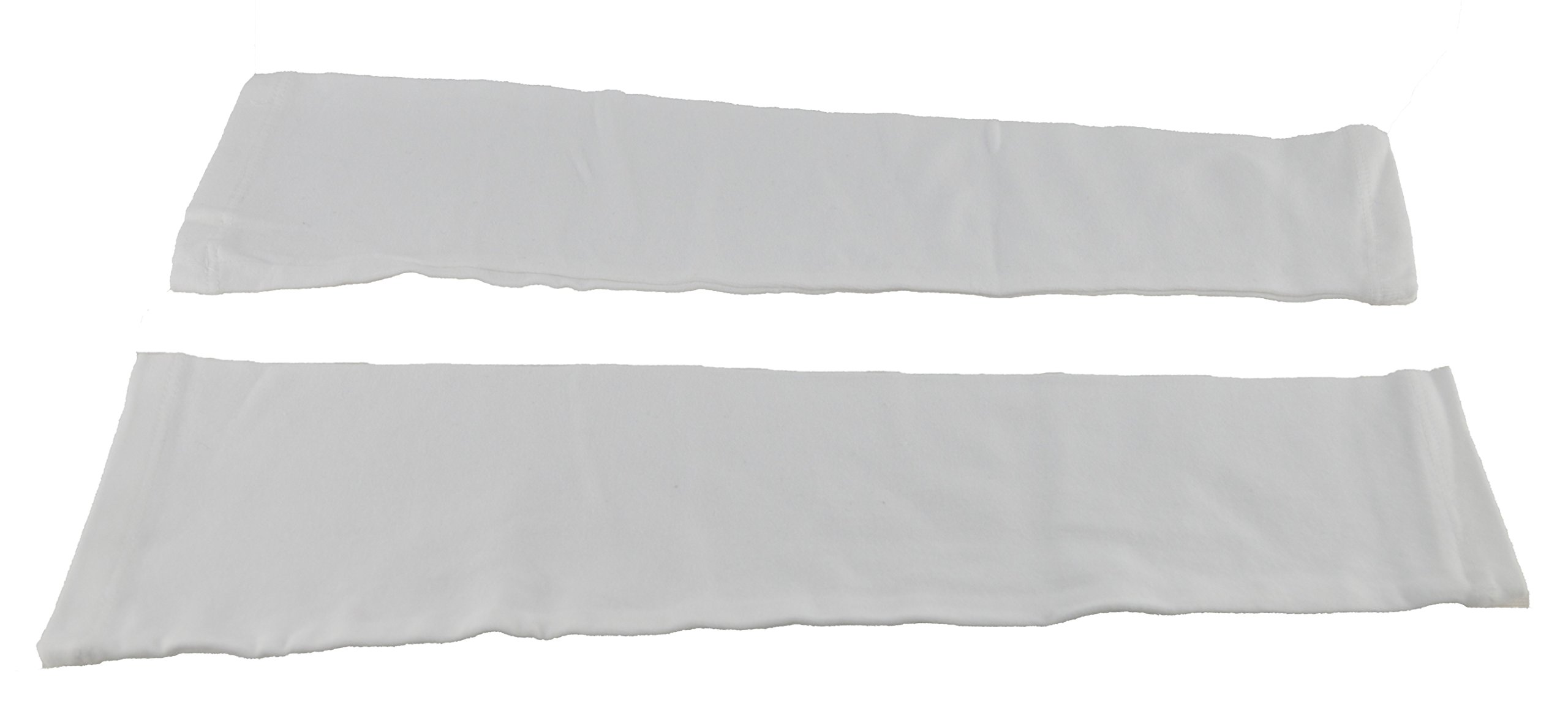 White Modesty Sleeves Arm Covers in Extra Long Large Size Islamic Muslim Clothing and Hijab