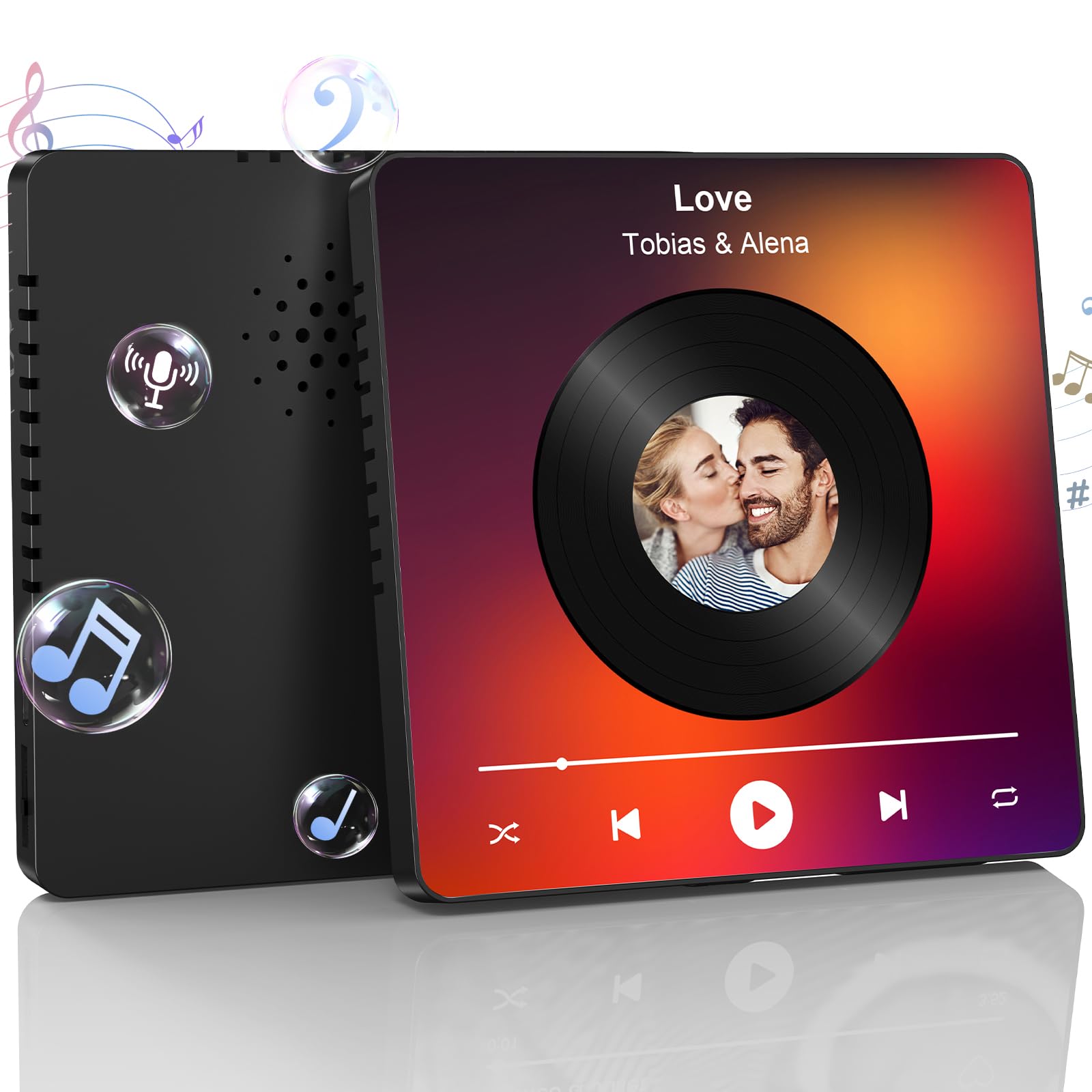 Aimant Frigo Musical Personnalisé Avec Photo - Cadeau Unique Spotify
