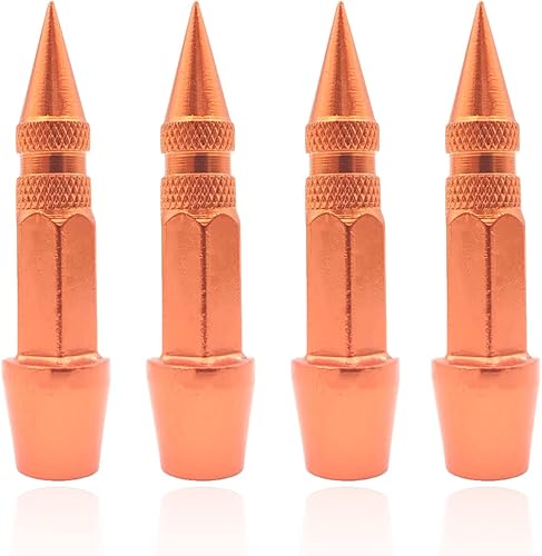 Miniatura 6 de 4 tapones de válvula de neumáticos, a prueba de polvo, tapones de válvula de aluminio con pinchos de 1.772 pulgadas, se adaptan a la mayoría de