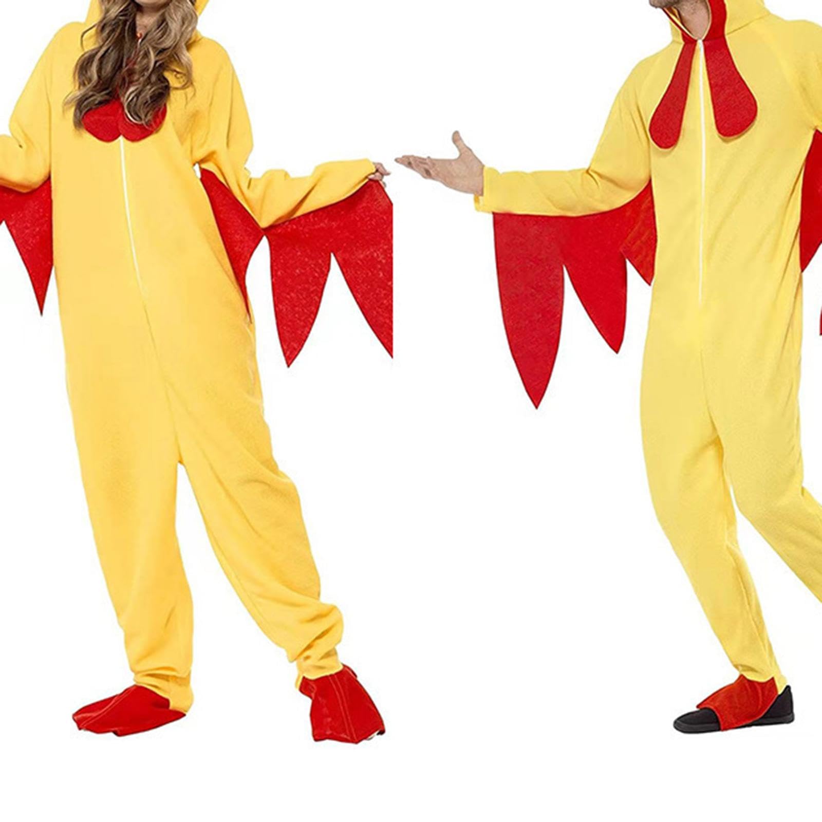 Amagogo Costume da Pollo di Halloween, Adorabile Tuta per Feste a Tema, Giochi di Ruolo, Carnevale, L