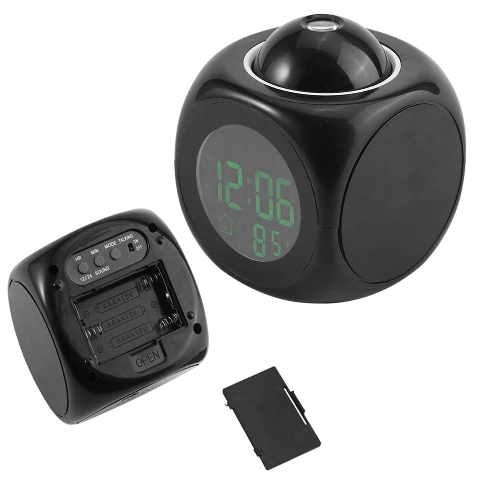 Sveglia Con Proiezione A 180° - Display Temperatura, 3 Luminosità, Allarme Snooze, USB - Foto 11