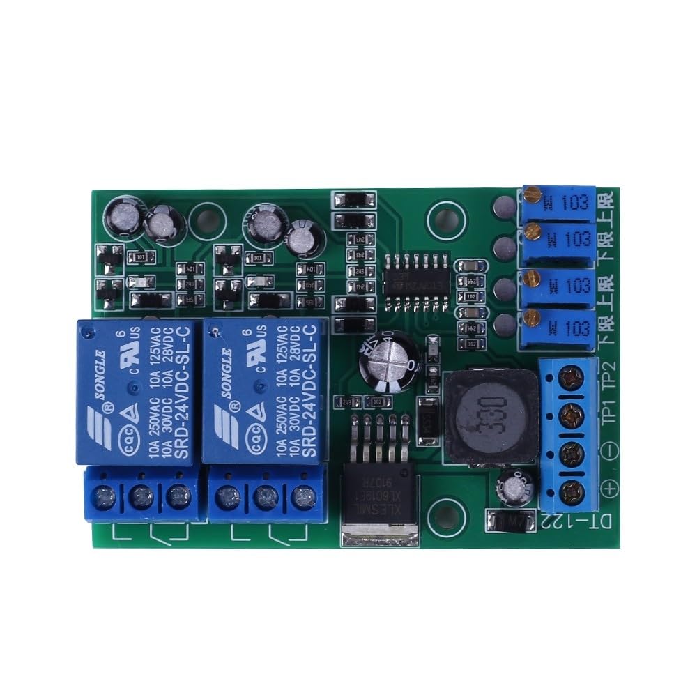 Comparatore di Tensione,Modulo Relè a 2 Canali DC 5V 12V 24V 2-CH Limite DT-122 Rilevatore di Soglia Segnale di Tensione