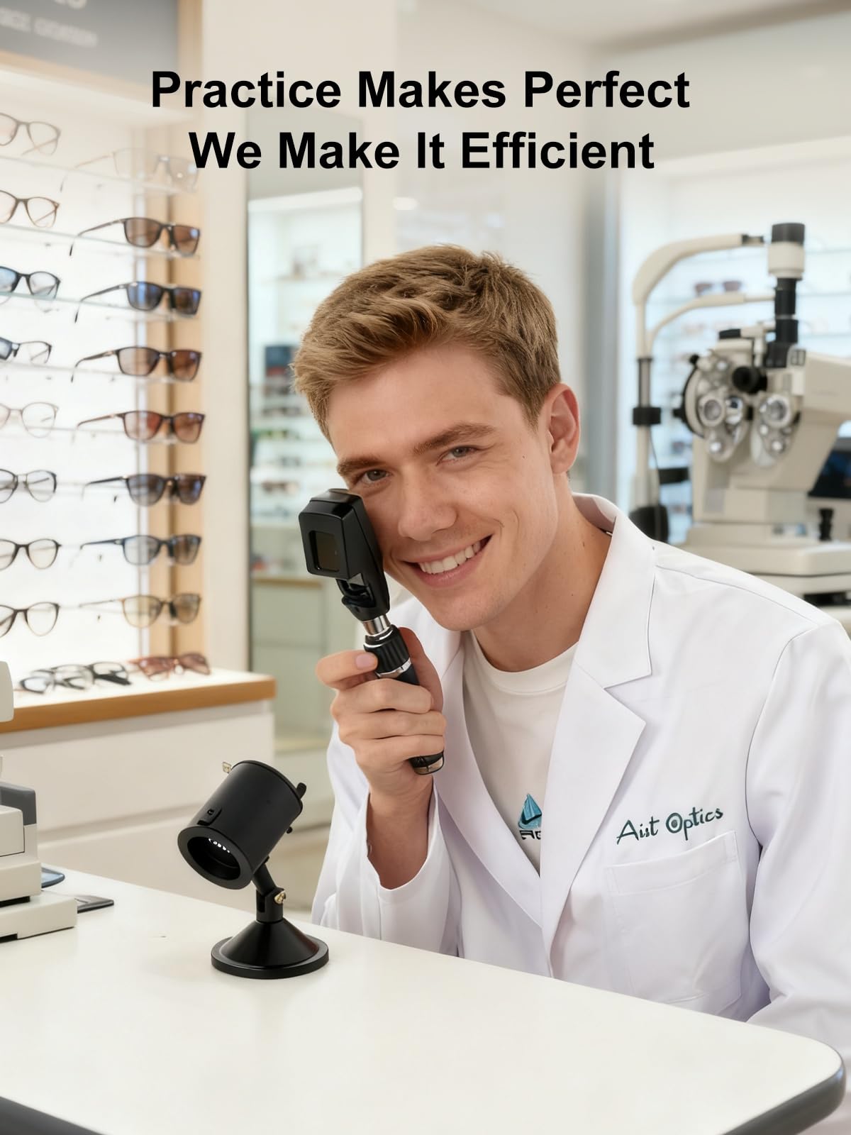 Occhio modello occhio per pratica di retinoscopia Strumento didattico Optometria Tester oculare Simulazione di retinoscopia ottica per retinoscopia ottica Gamma della diottria: da -5.00D a +