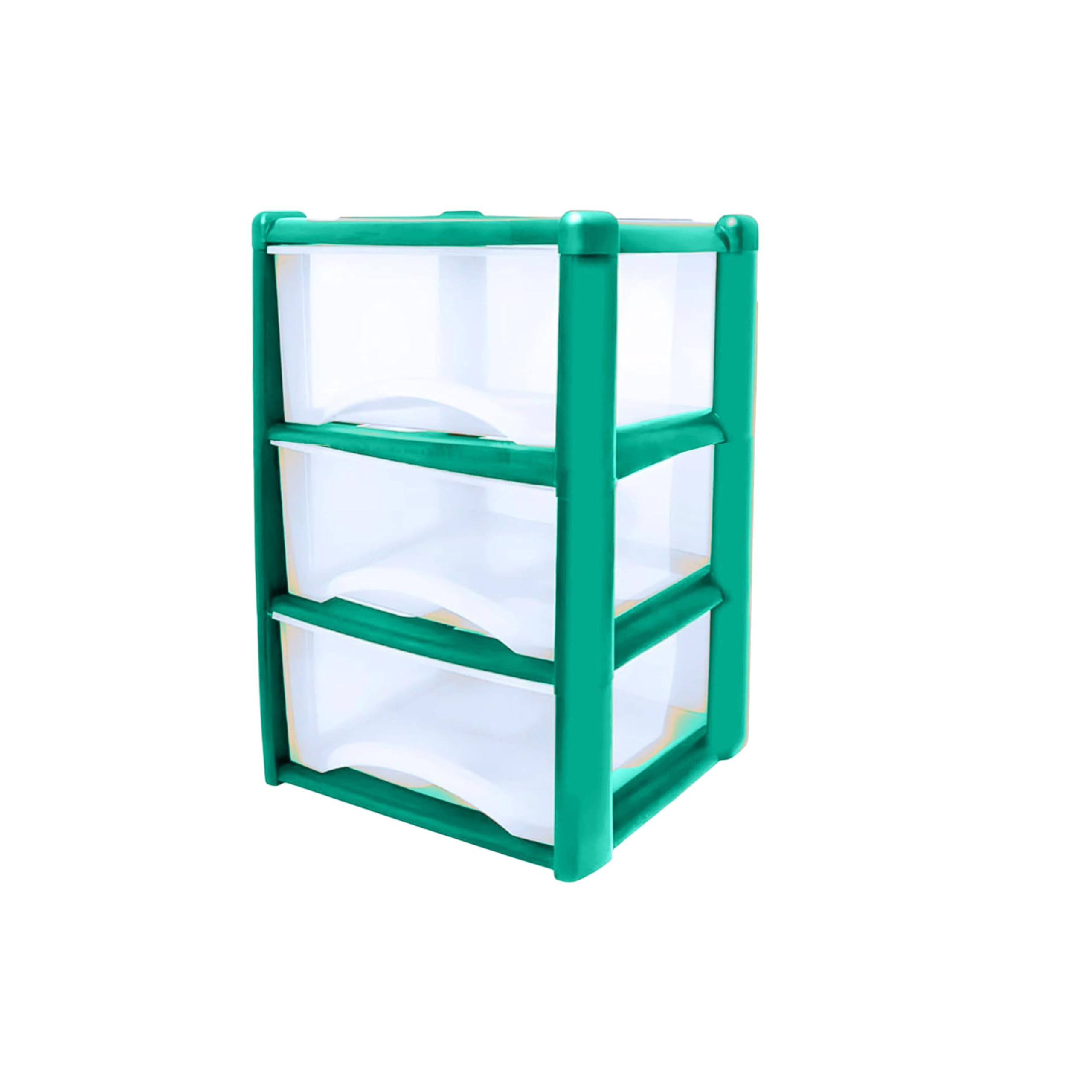 Neat. 3 Plastic Storage Drawers Unit with See-Through Drawers, Compact Vertical Design โ Durable Plastic, Ideal for Organizing Office Crafts, and Household Items, 60cm x L39cm x W39cm -Light blue โ image 1