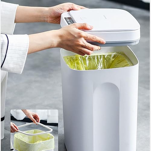 Miniatura 3 de Basurero inteligente, para el hogar, con sensor inteligente, recargable, pequeño, para el hogar, canasta de plástico para oficina, cocina,