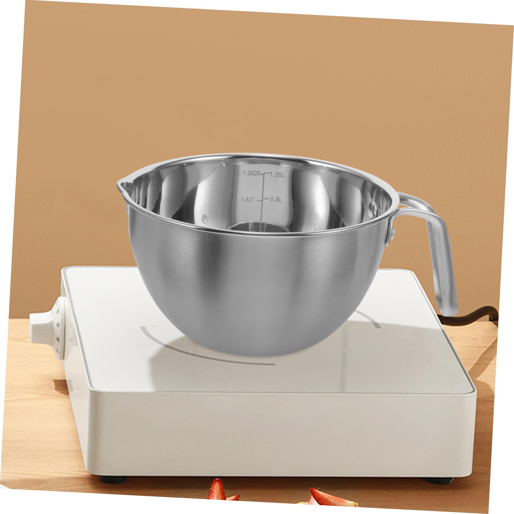 minkissy Wax Melting Pot Candy Convenient Melting Bowl Stainless Steel Melting Pot Boiler Kitchen Gadget Butter Warmer Butter Melting Bowl Chocolate Pot Waterproof 304 Stainless Steel