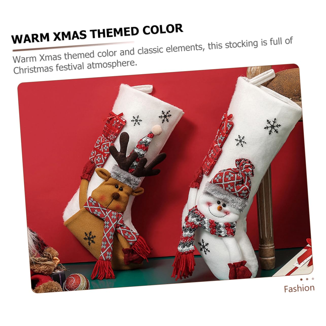 Zerodeko 3 Stück Weihnachtssocken Weihnachtsbaum Strümpfe Weihnachten Plüsch christbaumanhänger weihnachtsbäume geschmückt Christbaumschmuck traditionelle Weihnachtsstrümpfe Maschenware