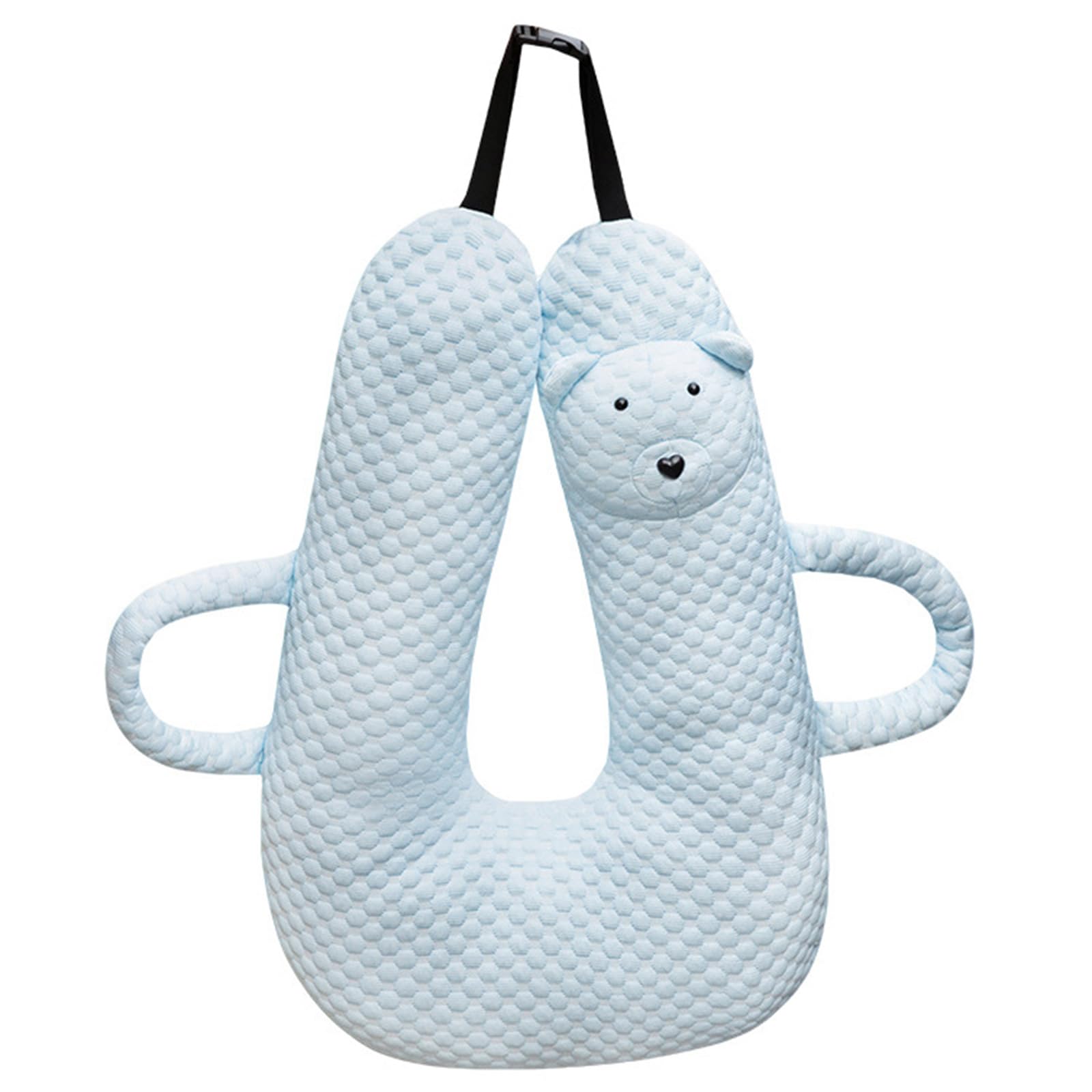 Cuscino Comfort da viaggio per veicoli, cuscino per collo e corpo in tessuto morbido, supporto a forma U, maniglie laterali, cuscino per dormire rilassante nel fine settimana Cuscino lato sedile
