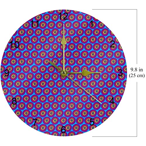 Horloge murale silencieuse violette sans tic-tac 25 cm avec chiffres - 7