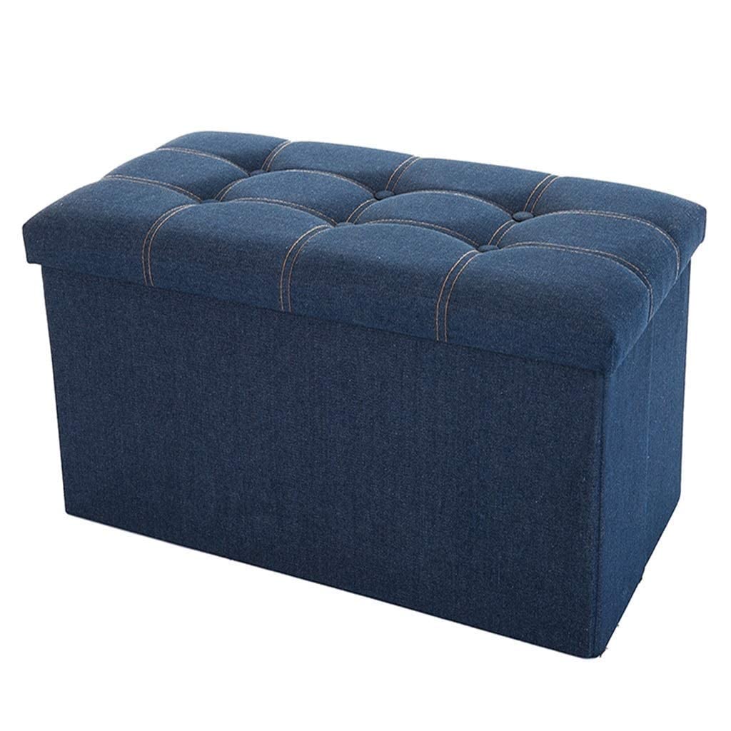 Tabouret repose-pieds en jean pour changer de chaussures