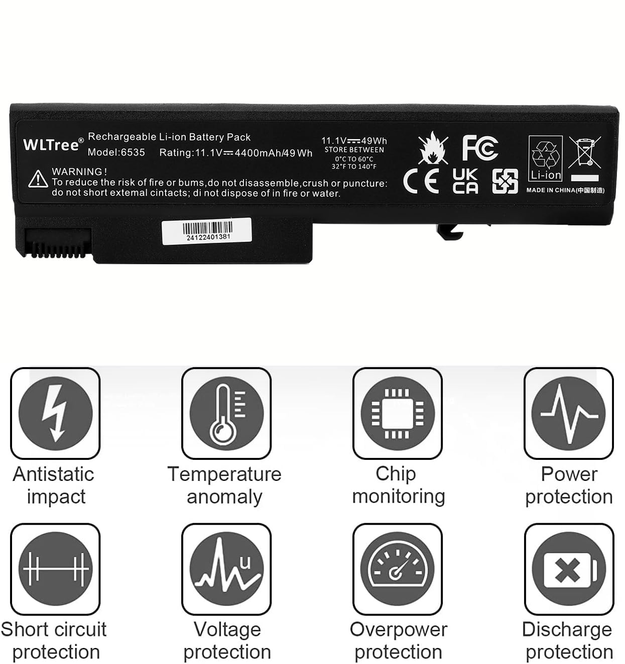 HP EliteBook 8440p, 6550B, ProBook 6550b Batterij
