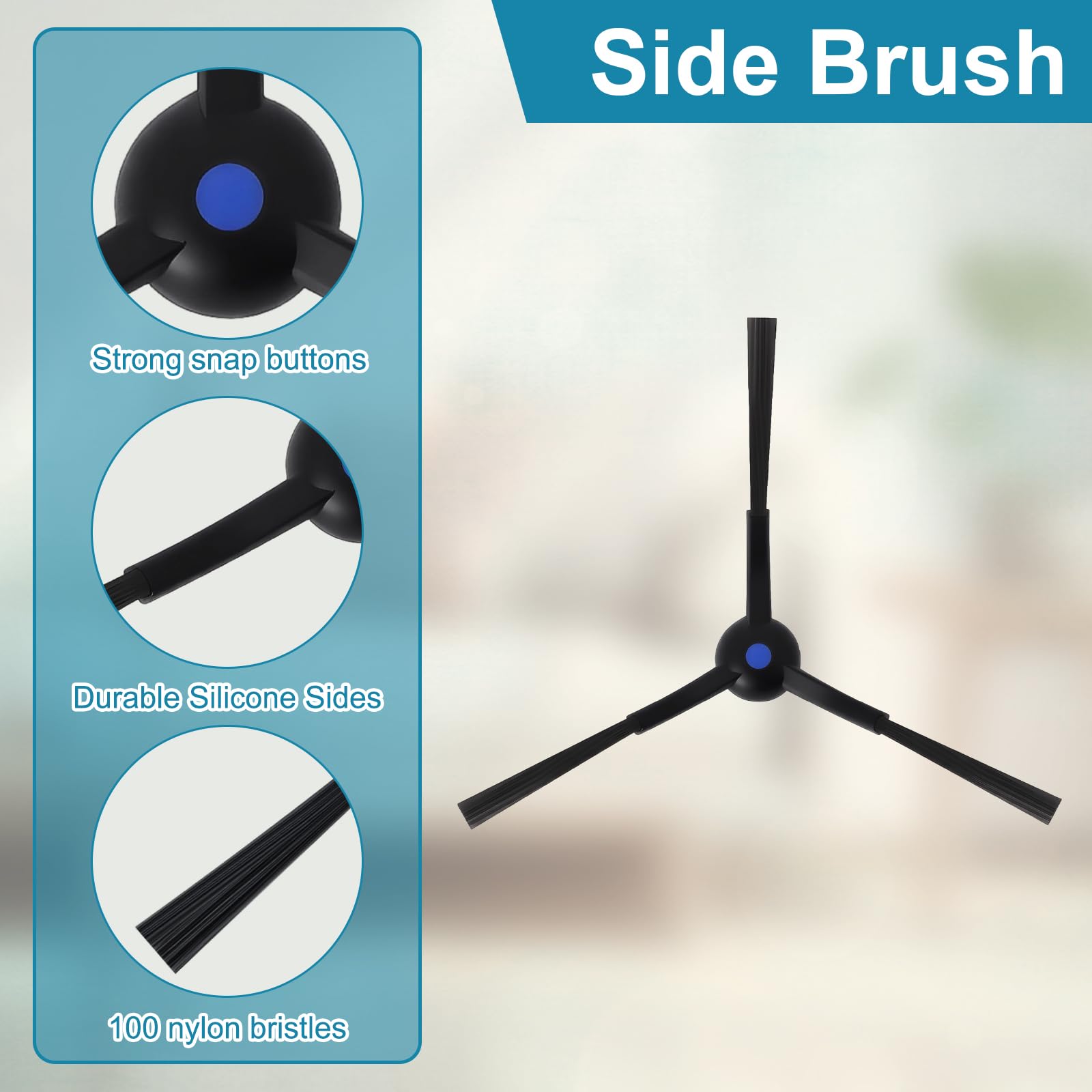 Kit di accessori di ricambio per ECOVACS DEEBOT MINI Robot Aspirapolvere, 1 spazzola principale, 6 spazzole laterali, 4 filtri, 4 panni, 2 sacchetti per la polvere, 1 spazzola per la pulizia