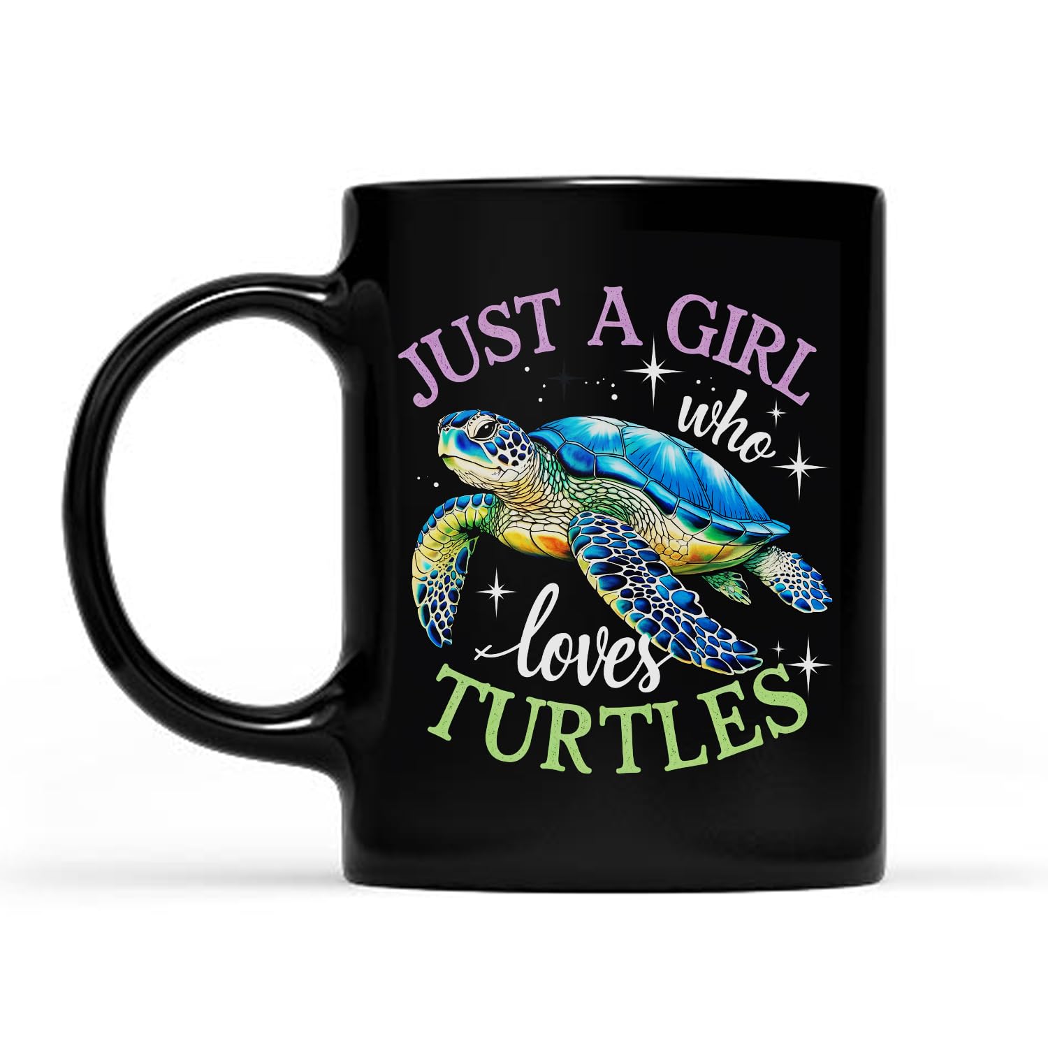 Faeali Sea Turtle Just a Girl Who Loves Turtles Coffee Mug, Gift For Men, Women, Ceramic Mugs 11oz - 15oz