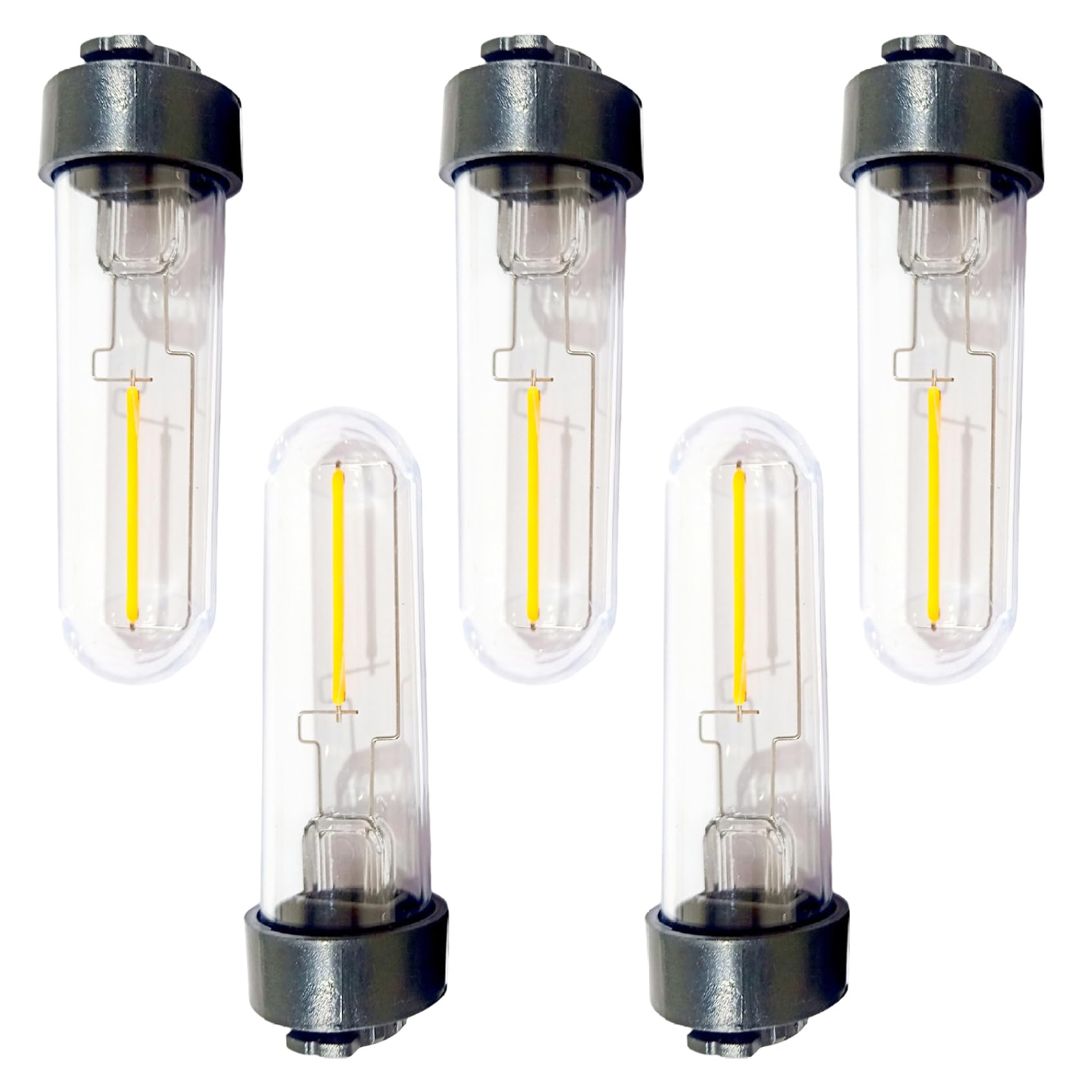 Replacement Solar Light Parts - 5PCS 3v 2700k Warm White LED Solar Light Bulb, for Yard Garden Pathway Outdoor
