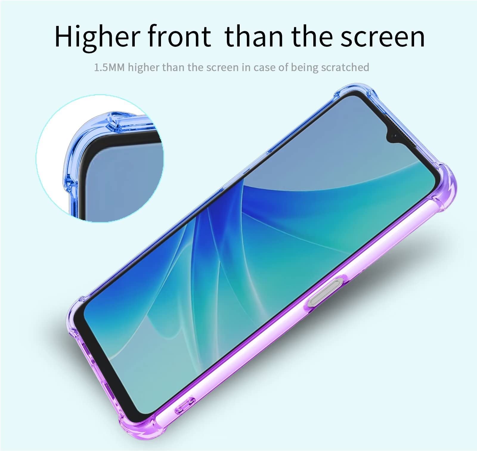 HONLEN Funda Para OPPO A57 (4G) / OPPO A57s Carcasa, (6.56" Inches) Gradiente Transparente TPU Silicona Case, Protección De Esquina Mejorada Cover - Astronauta 1