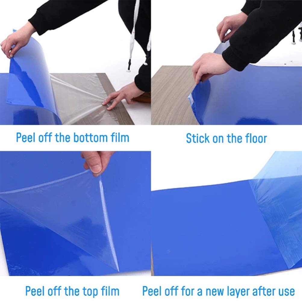 EXCEART Klebrige Matte für Den Reinraum Klebt Klebrige Matte Entfernt Staubschmutz Kleine Schmutz Bodenreinigung Klebriges Pad für Laborklinik Bürokliniken 90X60cm