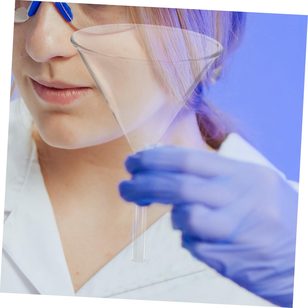 ABOOFAN 8pezzi Imbuti in Vetro Trasparente Per Laboratorio Stelo Per Esperimenti Scientifici Misure