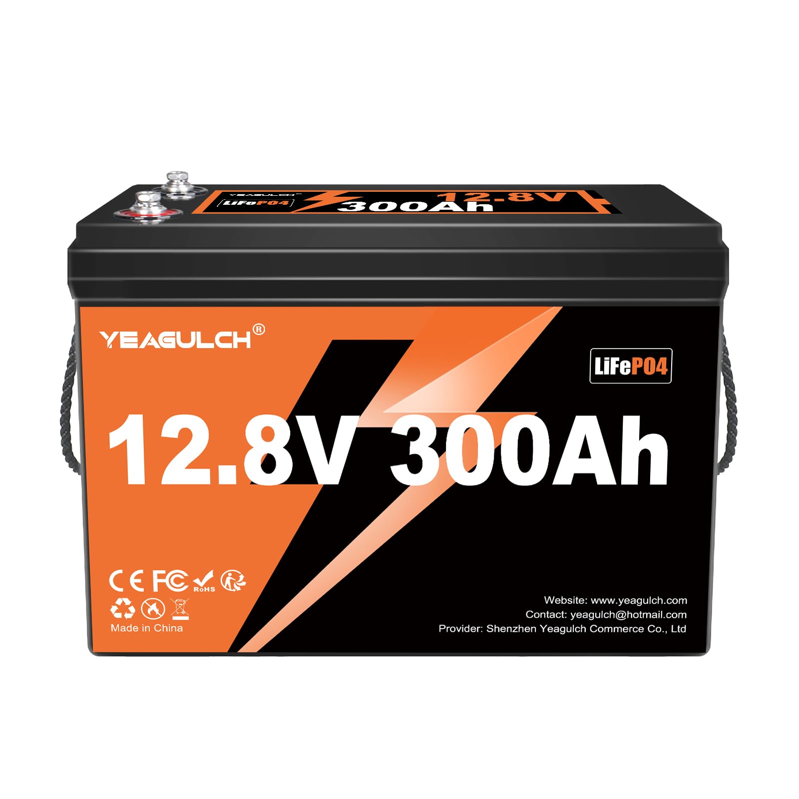 12V 300Ah LiFePO4 Lithium Battery, Built-in 200A BMS with 6000+ Deep Cycles Rechargeable 3840Wh Lithium Battery for RV Solar Marine Solar Panel Camping