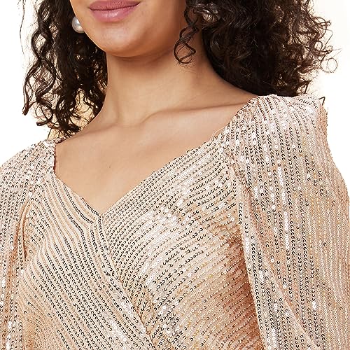 Image of Globus Women's Embellished Regular Fit Top (WPGBECOMKTOP3883- Beige