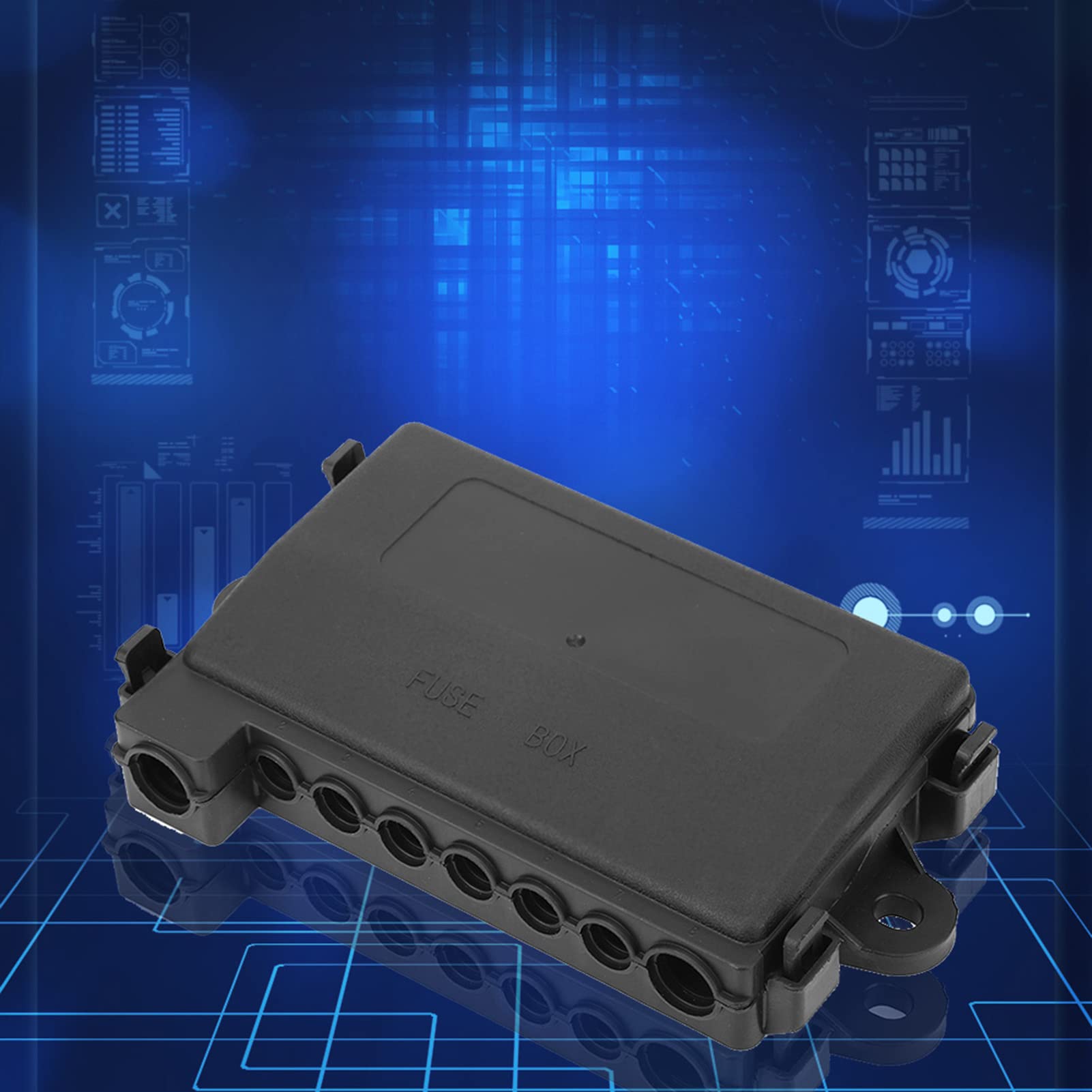 Bloque de fusibles MIDI, soporte de caja de fusibles multidireccional, bloque de distribución de caja de fusibles para accesorios de eléctrico de autobús de barco de coche