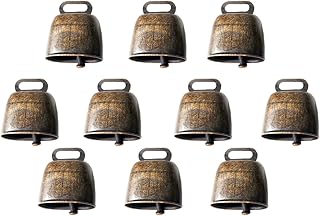 10 Pcs Metal Cow Bell Vintage Pet Bell Christmas Tree Decoration to Prevent Animal Loss Bell Grazing Bell Outdoor Decoration