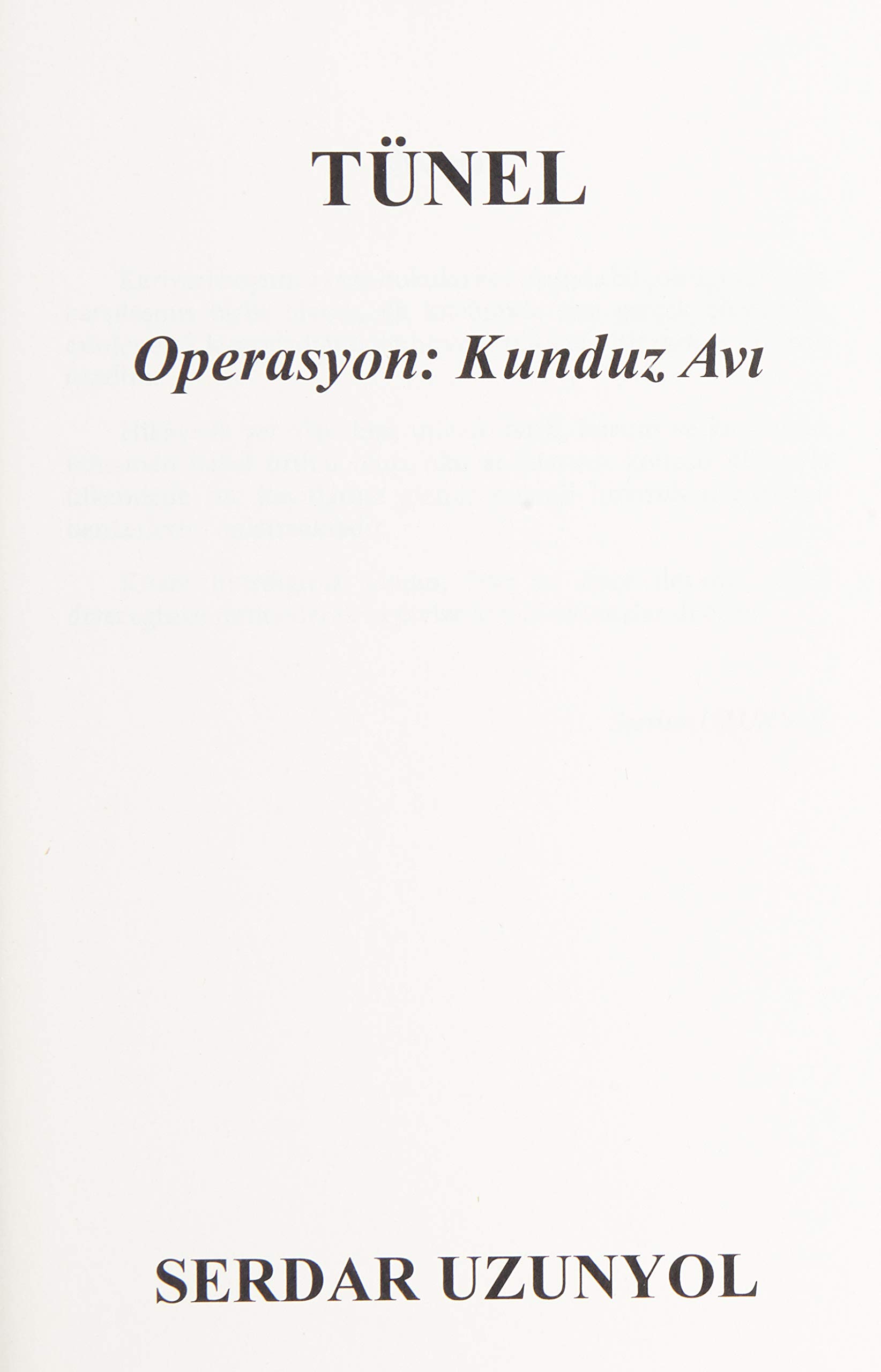 Tünel: Operasyon: Kunduz Avı