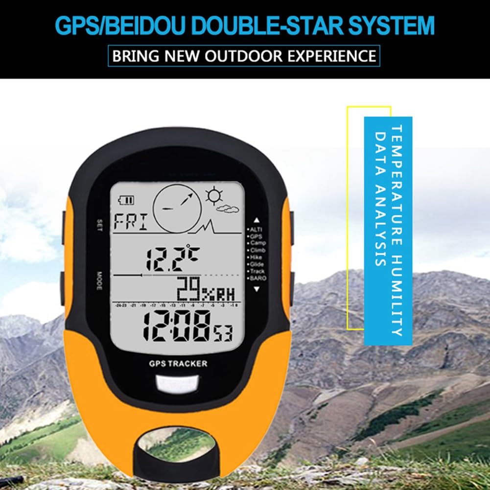 Digital Altimeter Barometer Compass Locator Handheld GPS Navigation Receiver for Outdoor Camping Hiking Fishing Climb