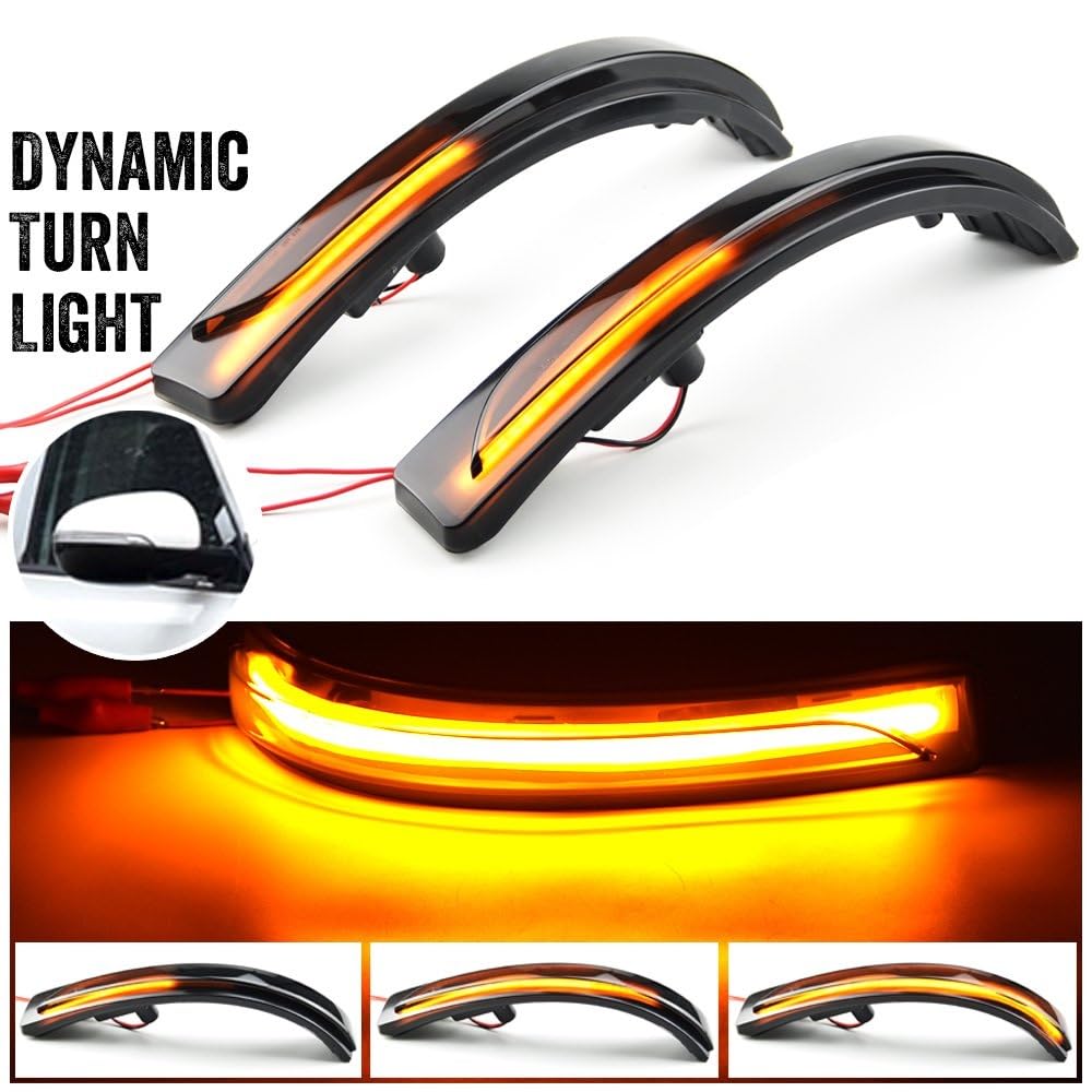 SYLTER Intermitentes AutomóViles Indicador Intermitente Dinámico LED Secuencial Señal Luz Giro Espejo para Kia para Sorento 2016-2020 Accesorios Coche Intermitente Espejo Lateral