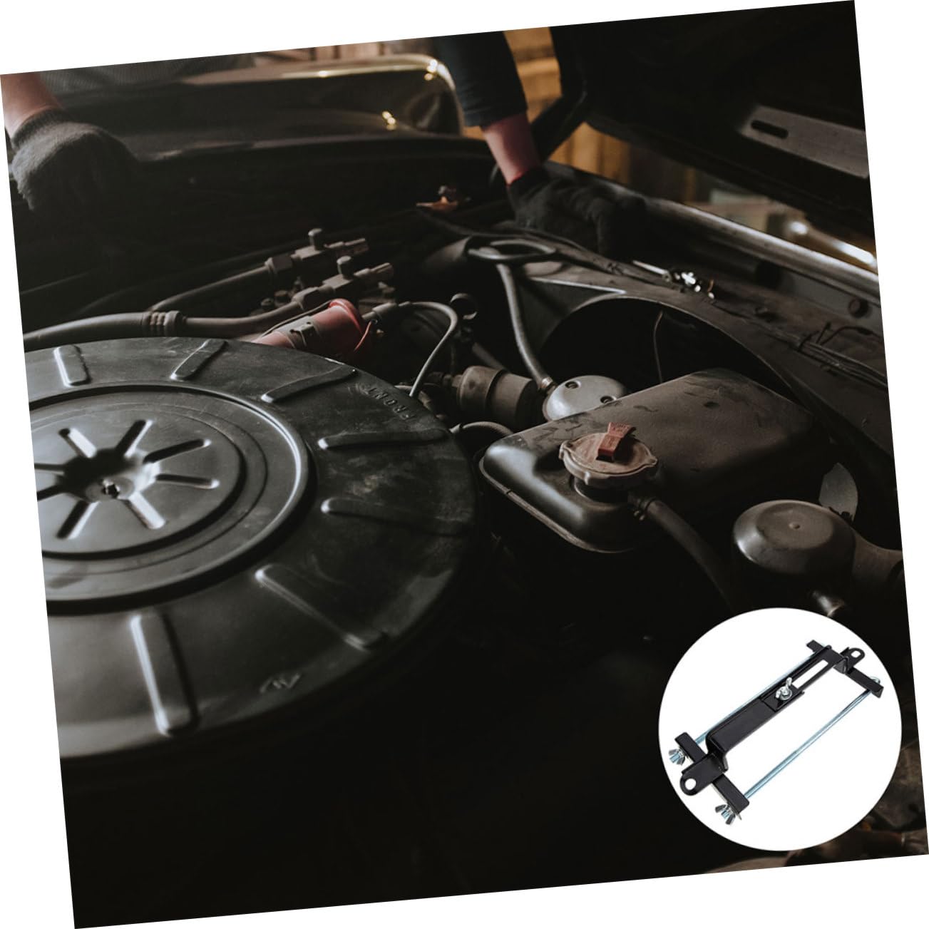 Support de Batterie Automobile 2 Pièces en Métal Réglable