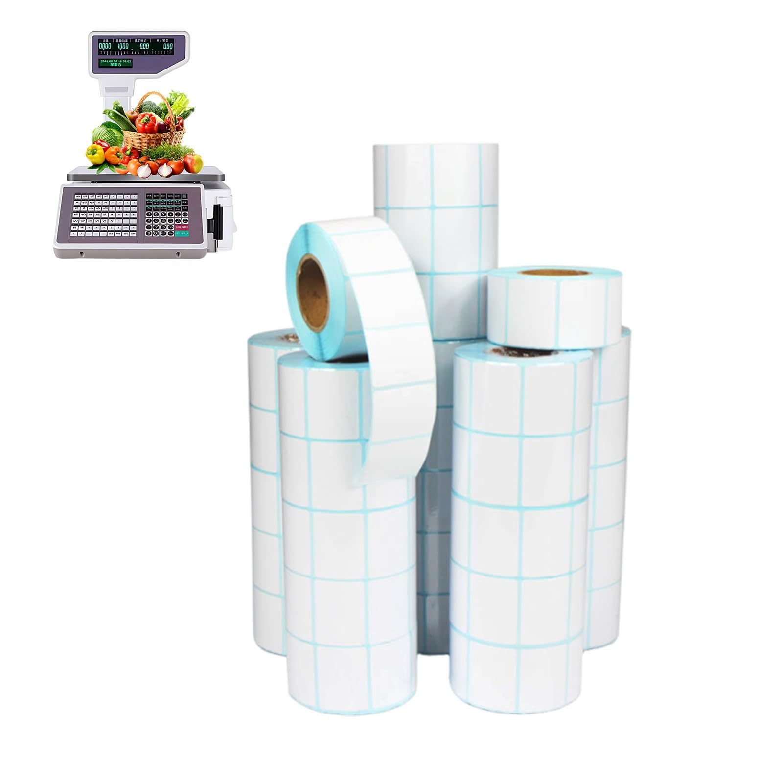 Papier Termiczny Do Wag I Artykułów 800 | Gładkie Rolki Z Wysokiej Jakości Materiału, Łatwe Użycie Bez Resztek Kleju(100 rolls,40mm*30mm)