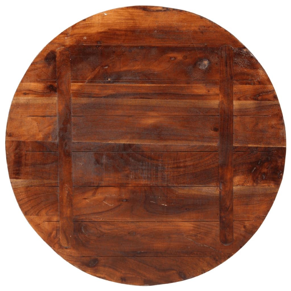vidaXL Tischplatte, Holzplatte Platte für Tisch Esstisch Couchtisch, Ersatztischplatte Rund, Massivholzplatte, Ø 80x2,5cm Altholz Massiv