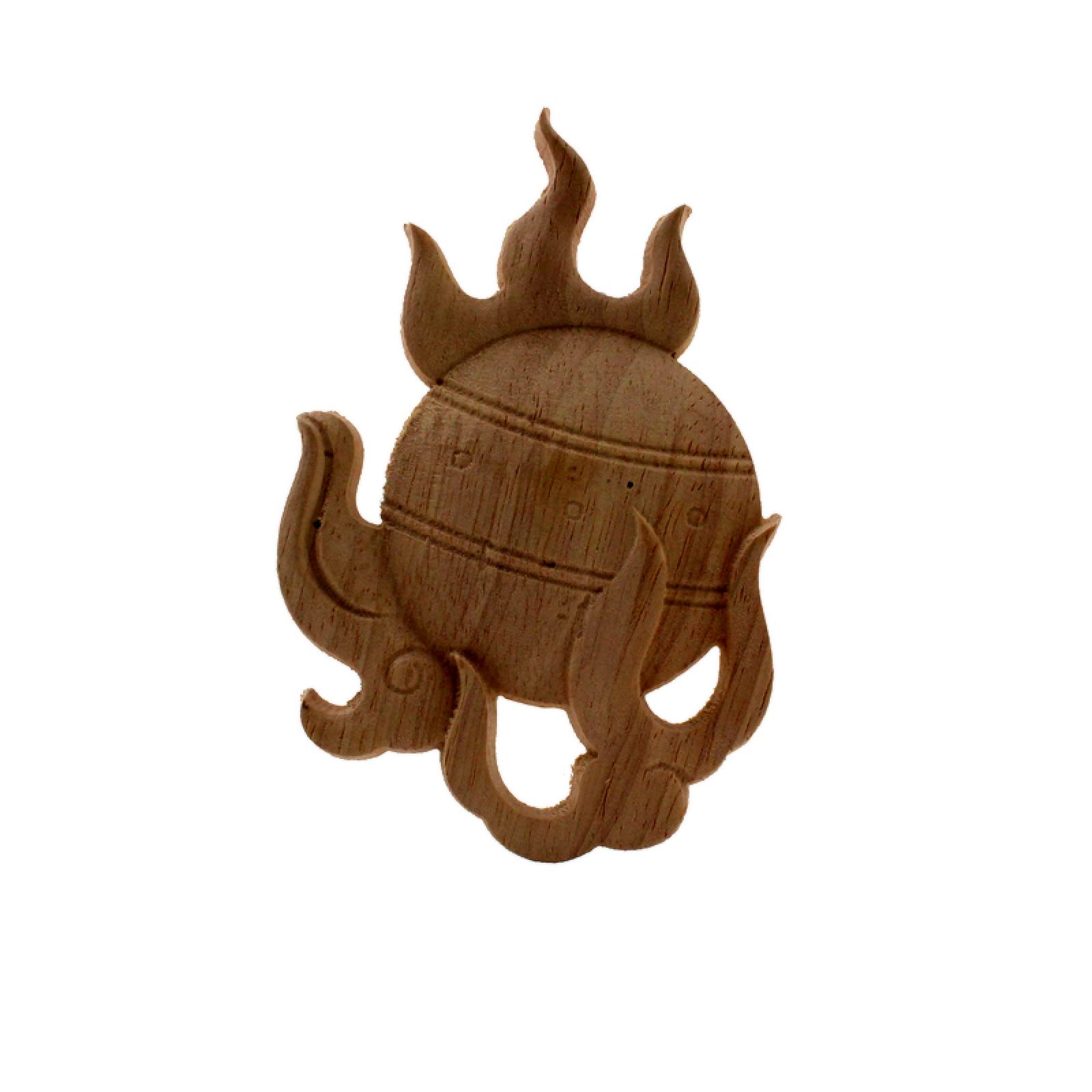 Chinesischer Drache Holz-Applikation - 36x8cm Dekoration Für Möbel & Türen