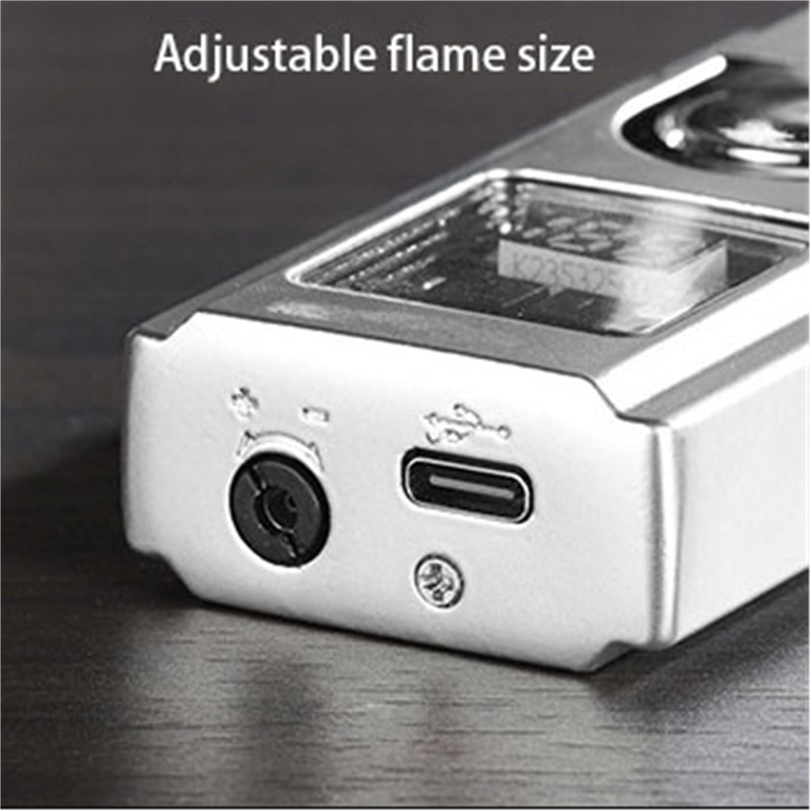 Mechero de butano – Doble llama inteligente controlada por voz, tamaño de llama ajustable, diseño portátil de metal, gas butano reciclable, ideal para velas y colección