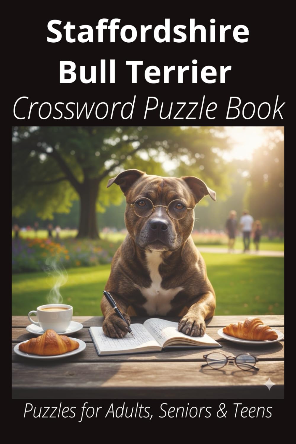 Staffordshire Bull Terrier Crossword Puzzle Book: Crossword Puzzles with Easy-to-Read Print About Staffordshire Bull Terriers, Loyal Companions, ... Pet Lovers, Vacations, and Relaxing Moments