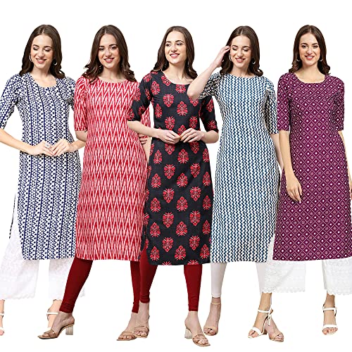 Image of Pinkmint Women's Crepe Digital Print Straight Kurta