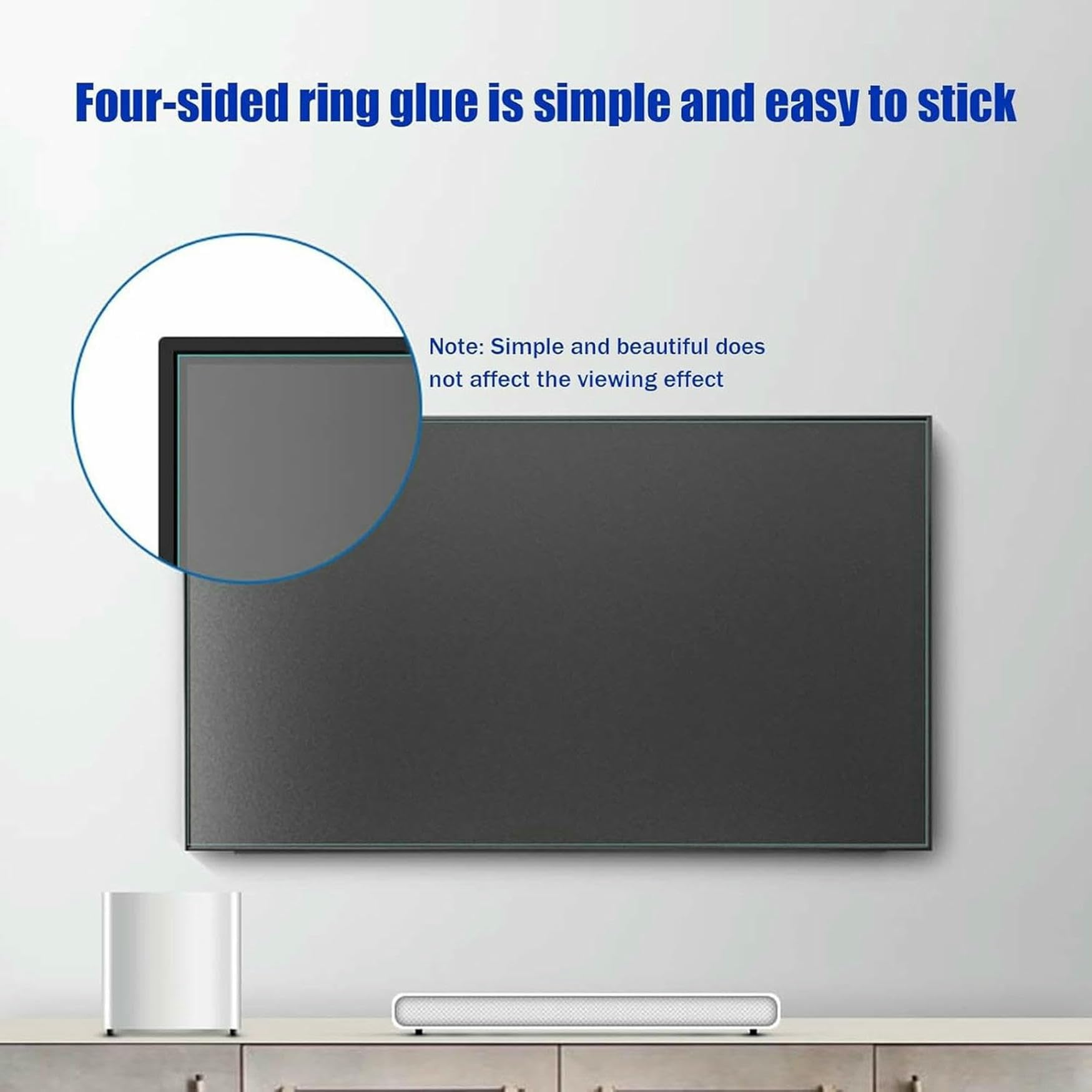 Folia ochronna na ekran telewizora z filtrem UV, folia antyodblaskowa/antyniebieskie światło, matowa, łagodzi zmęczenie oczu do telewizorów LCD, LED, OLED i QLED 4K HDTV,40 in 886 X 498mm