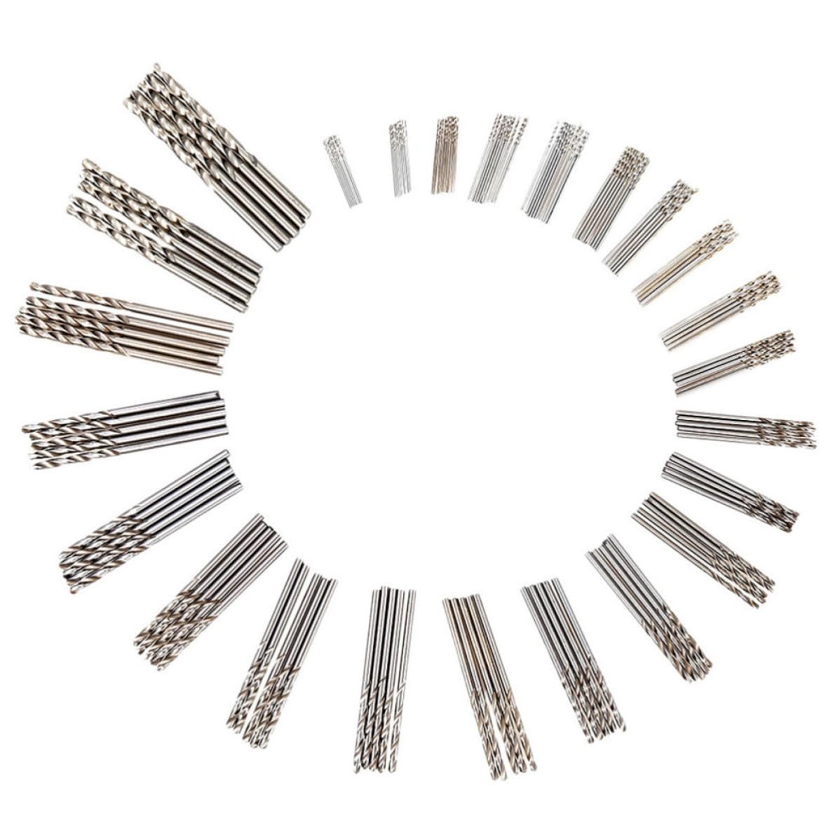 150pcs Mini Drill Bit Kit for PCB Crafts 0.4-3.2mm Hss Jewelry