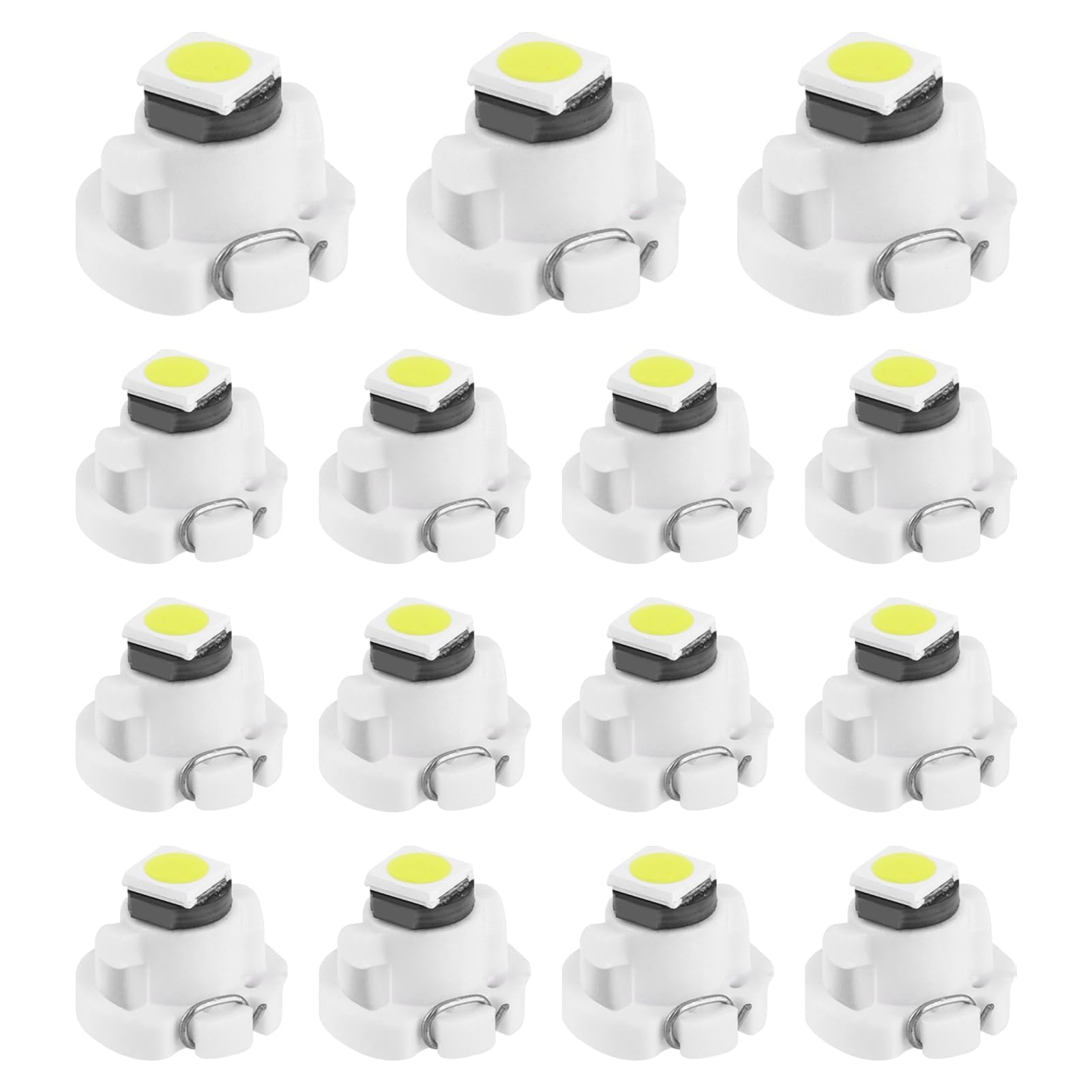 15 Pack T3 LED Dash Bulbs, 8mm Base 3030 SMD LED Instrument Cluster Light Replacement for Automotive HVAC AC Heater Panel Gauge Shift Indicator Map Dome (White Light)