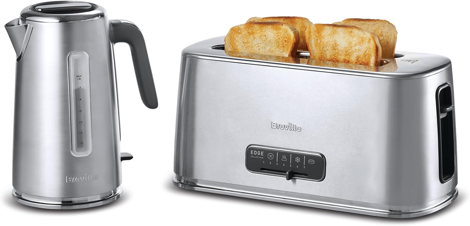 Breville Edge Kettle and Toaster Set with 1.7 Litre, 3KW FastBoil