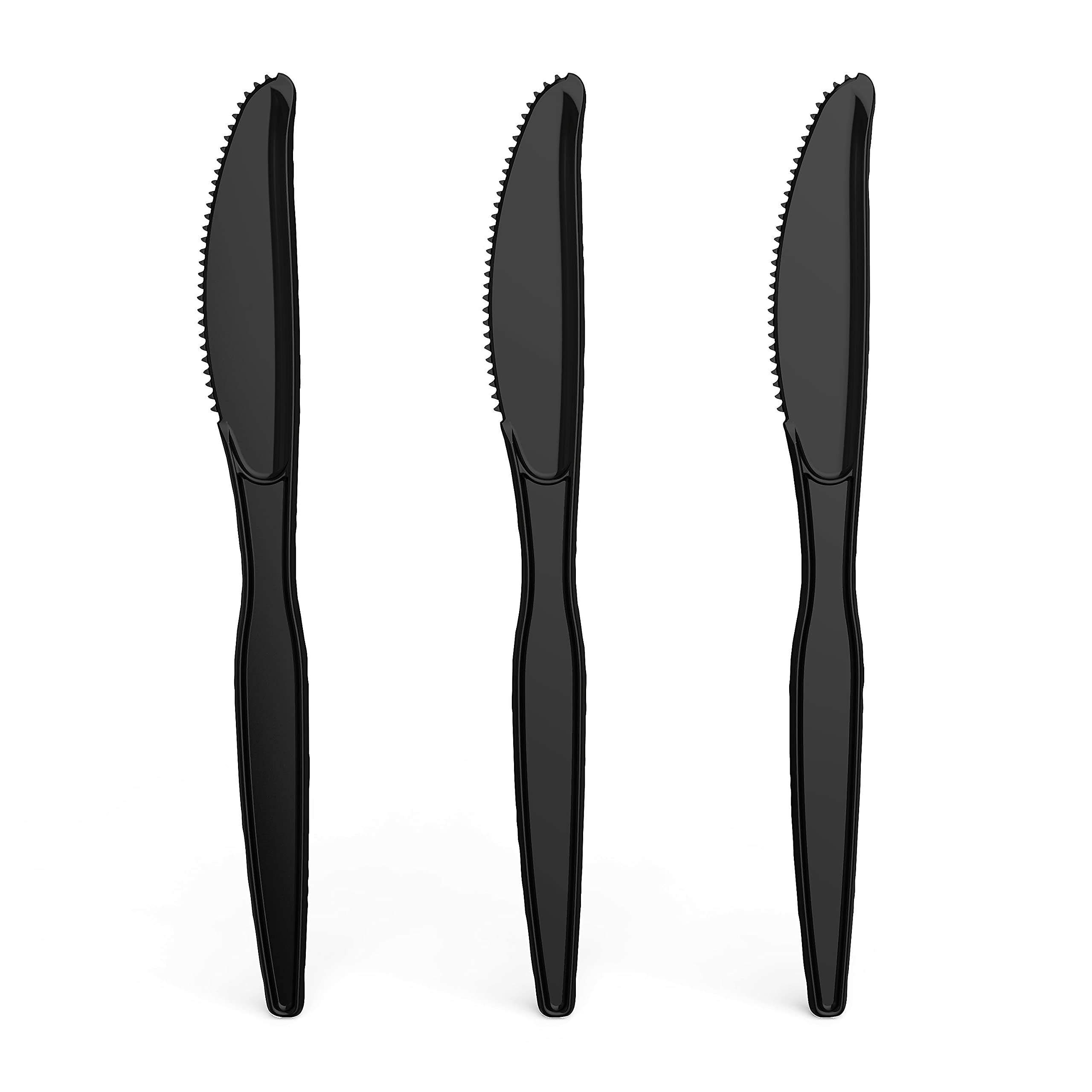 Perk Plastic Knife, Heavy-Weight, Black