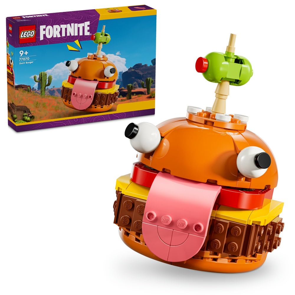 LEGOFortnite Durrr Burger Set, Video Game Character Building Toy for 9 Plus Year Old Boys & Girls, Collectible Figure, Creative Birthday Gift for Kids, Teens and Gamers 77070