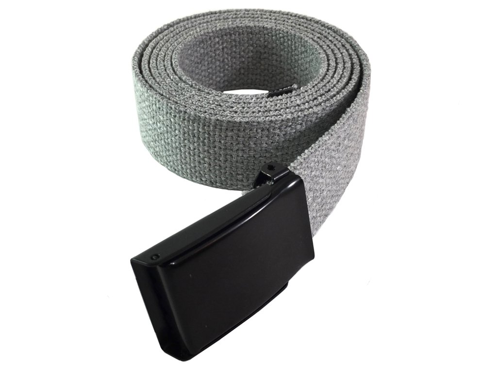 EDNA Military Web Belt with Black Flip Type Buckle Made in Italy 60