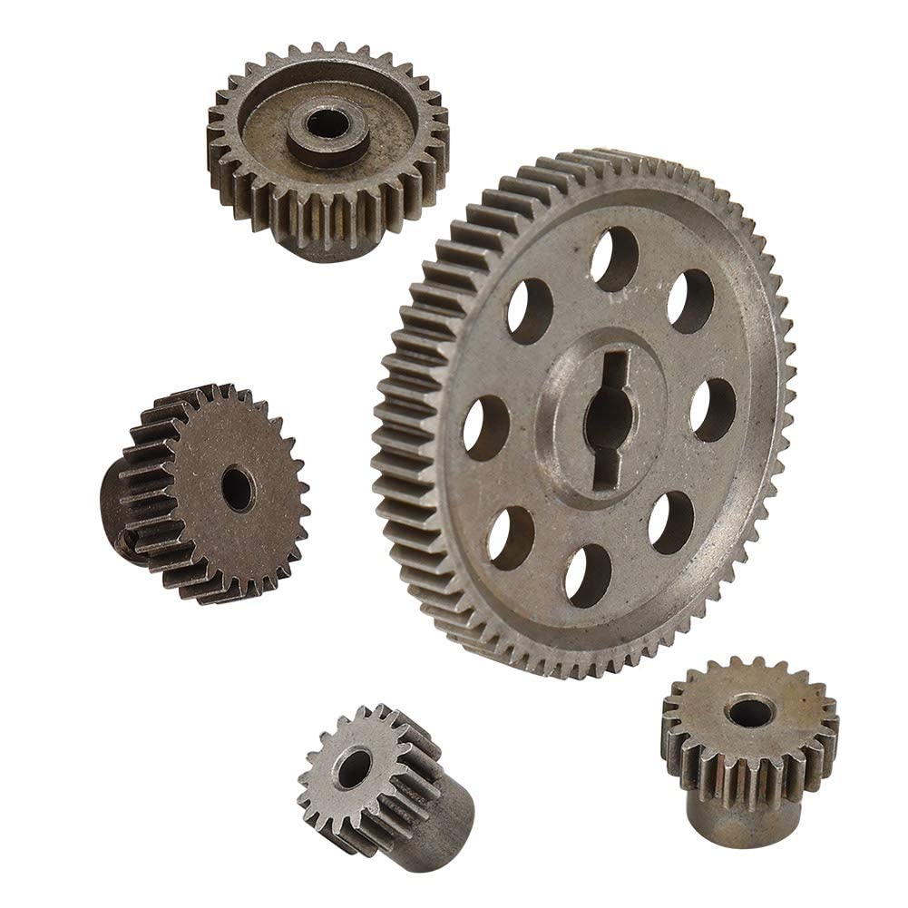 Ingranaggio Cilindrico Principale in Metallo Differenziale per Auto RC 64T 17T 21T 26T 29T Parte di Aggiornamento Dell'ingranaggio del Motore per Set di Ingranaggi di HSP e 1/10 RC Car