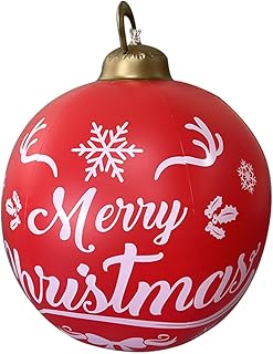 Abaodam Decoração Bola Inflável De Natal Bola Inflável Grande Bola Inflável Bola De Natal Bola Inflável Ornamento De Bola Inflável Ornamento Inflável Férias Infláveis Bola Brilhante Pvc